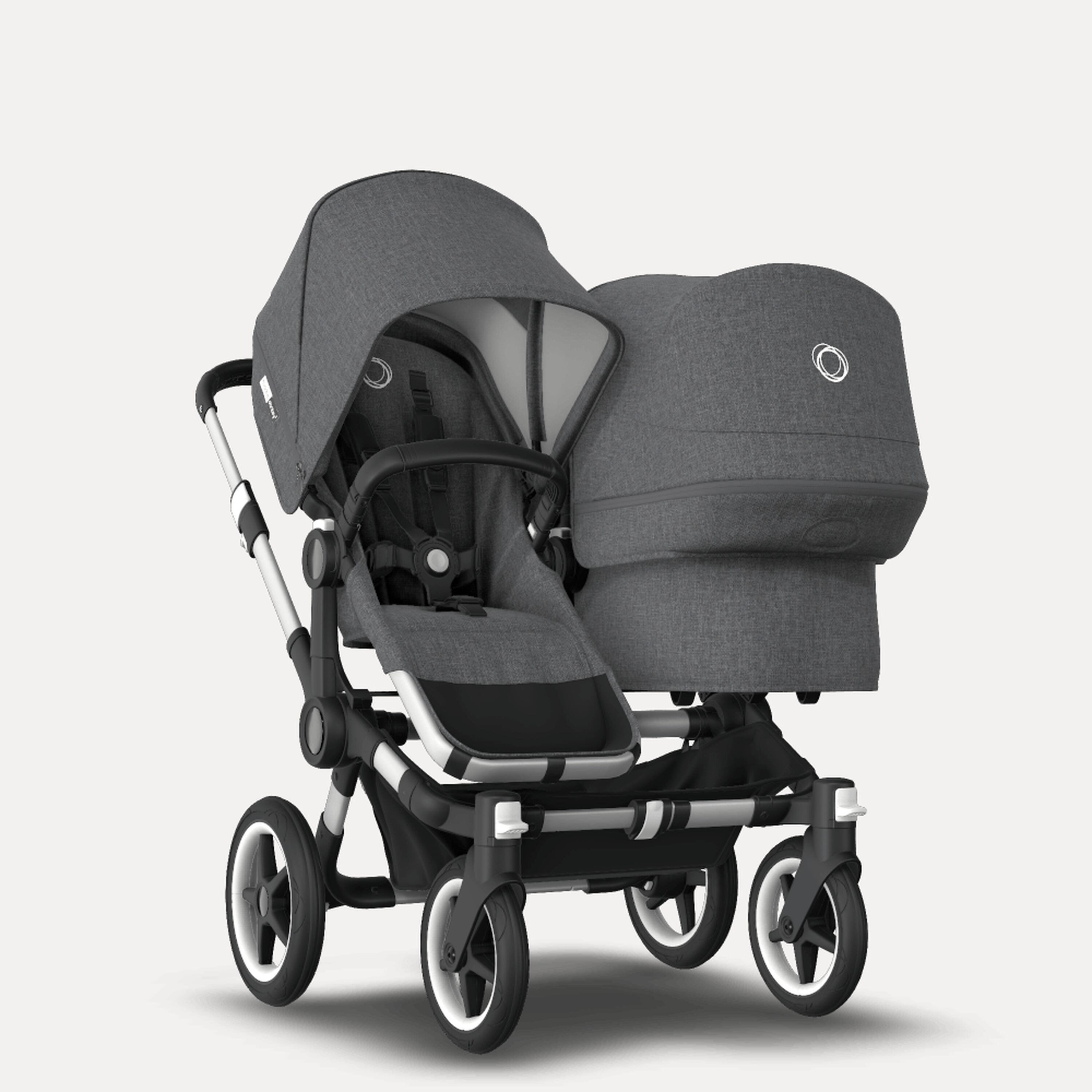 Refurbished Bugaboo Donkey3 duo compl UK ALU/GREY MELANGE-GREY MELANGE - Main Modal Image Slide 2 of 5
