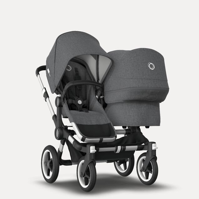 Refurbished Bugaboo Donkey3 duo compl UK ALU/GREY MELANGE-GREY MELANGE - Main Image Slide 2 of 5