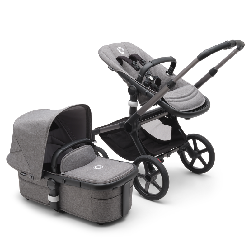 Refurbished Bugaboo Fox 5 2-in-1 Pram - Grey Mélange Refurbished Bugaboo Fox 5 2-in-1 Pram - Grey Mélange