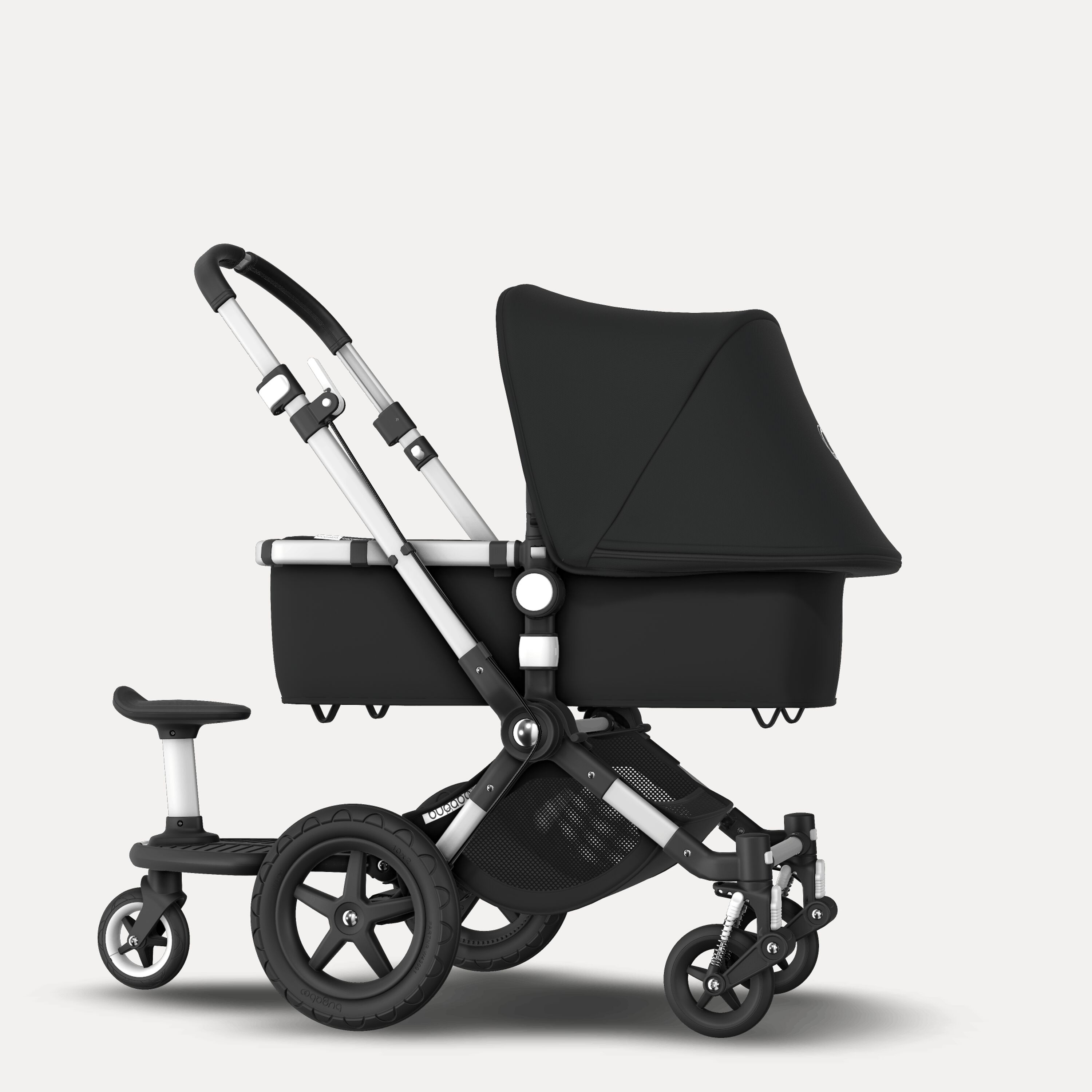 Bugaboo Cameleon 3 Plus sit and stand pushchair black sun canopy, black fabrics, aluminium base - Main Modal Image Slide 4 of 6