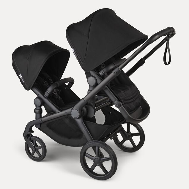 Bugaboo Kangaroo tandem stroller black base, forest green fabrics, forest green sun canopy test - Main Image Slide 10 of 18