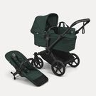 Bugaboo Donkey 6 2-in-1  stroller black base, fern green fabrics, fern green sun canopy