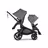 Bugaboo Kangaroo seat-only tandem black base, moon grey fabrics, moon grey sun canopy - Thumbnail Slide 3 of 12