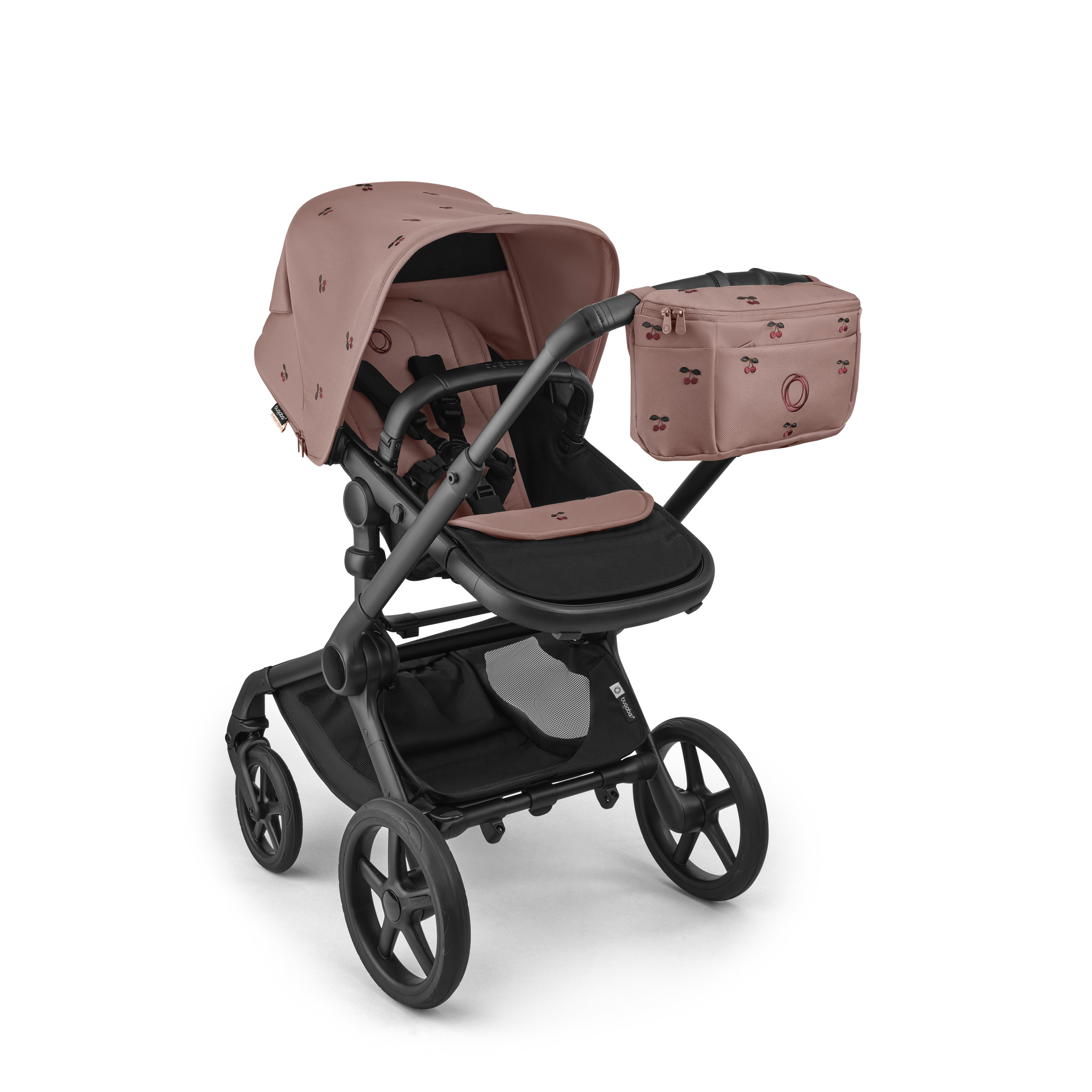 Bugaboo x Konges SlØjd limited edition Fox 5 Renew 2-in-1 stroller black base, heritage black fabrics, dusty pink sun canopy - Thumbnail Slide 12 of 12