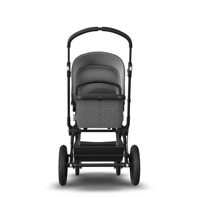 Bugaboo Cameleon 3 Plus seat and carrycot pushchair grey melange sun canopy, grey melange fabrics, black base
