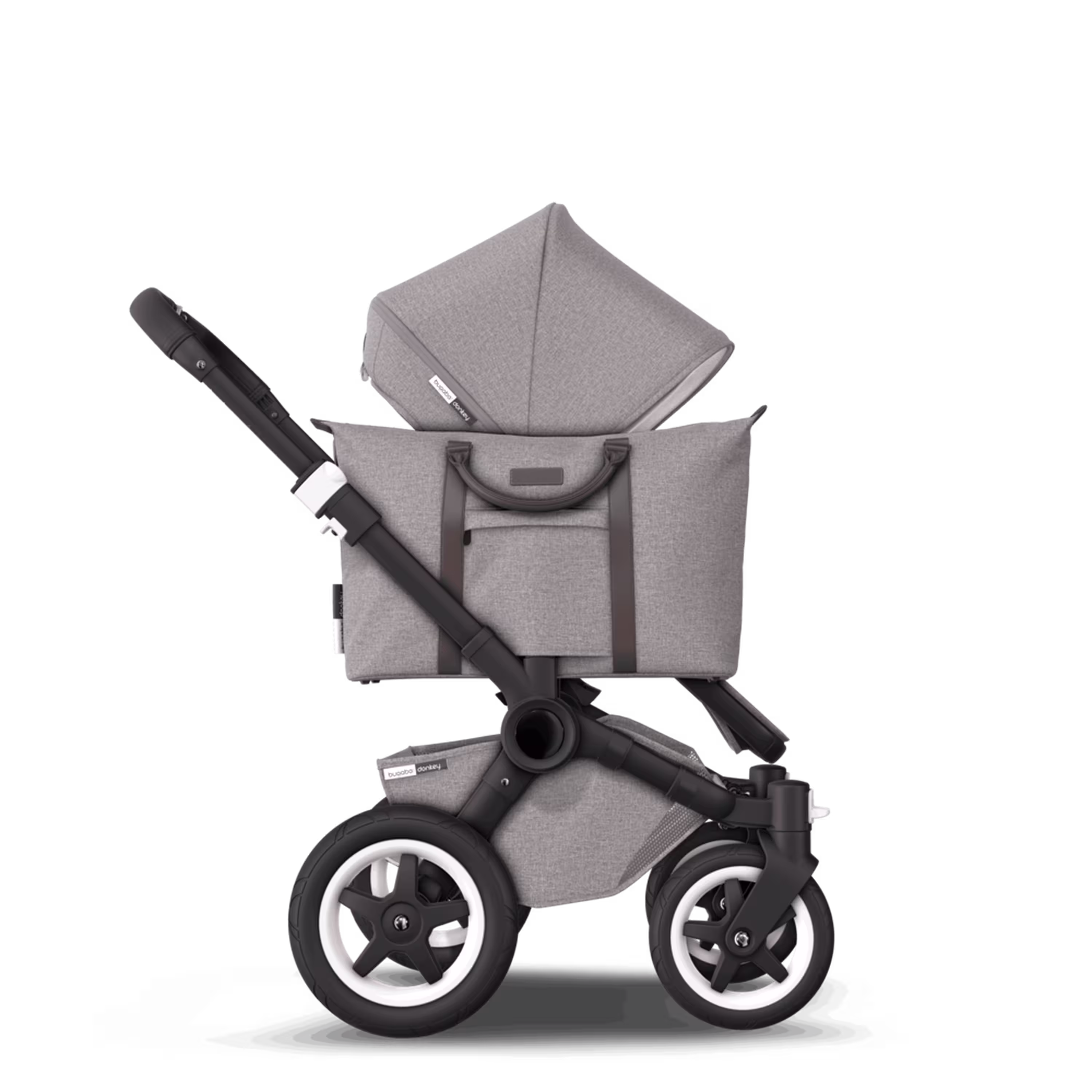 Refurbished Bugaboo Donkey2 Mono complete BLACK/MINERAL LIGHT GREY - Main Modal Image Slide 9 of 14