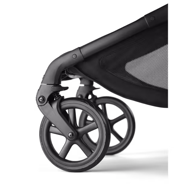 Bugaboo x Konges SlØjd limited edition Fox 5 Renew 2-in-1 pushchair black base, heritage black fabrics, dusty pink sun canopy - Main Image Slide 10 of 12