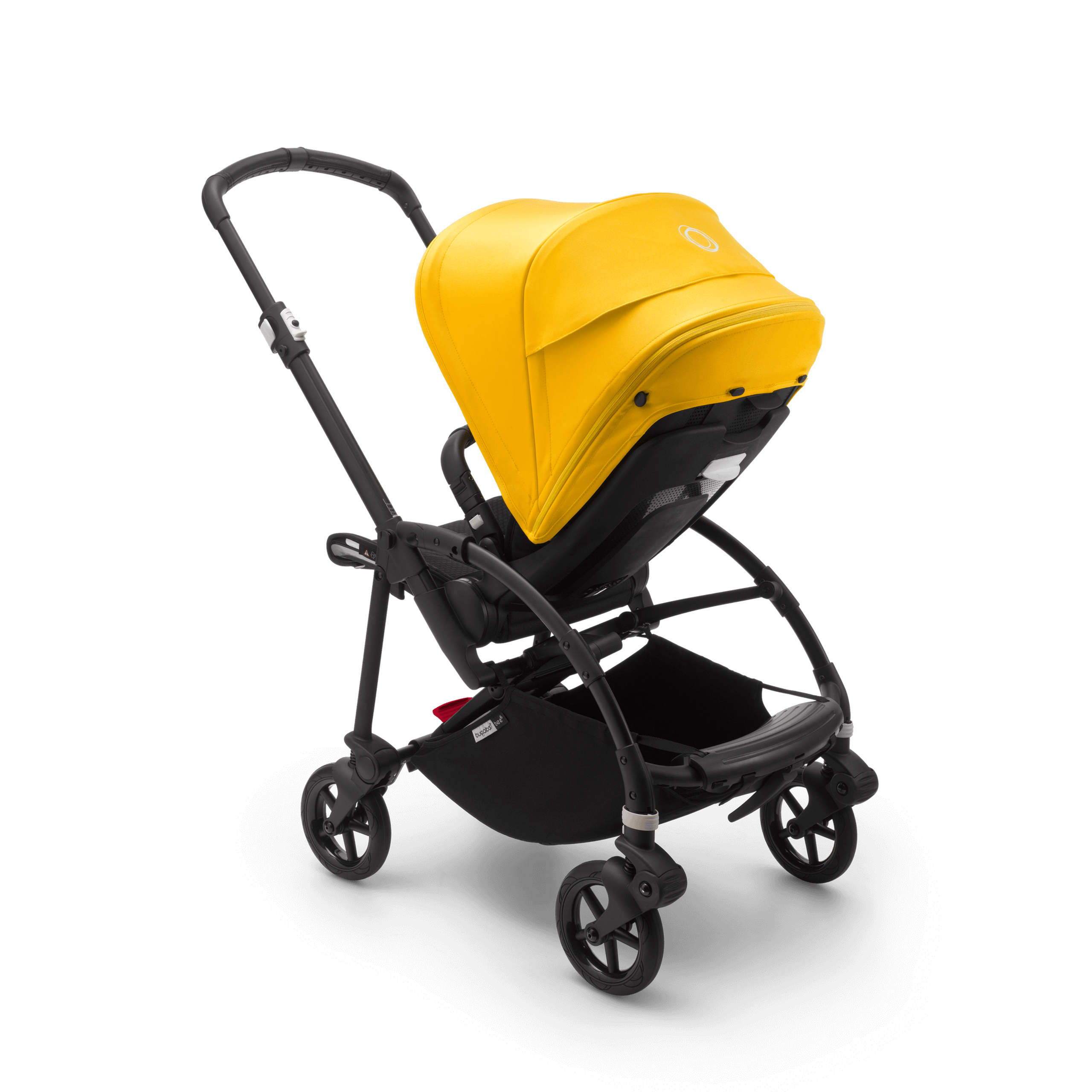 Bugaboo Bee 6 seat stroller lemon yellow sun canopy, black fabrics, black base - Thumbnail Slide 2 of 2
