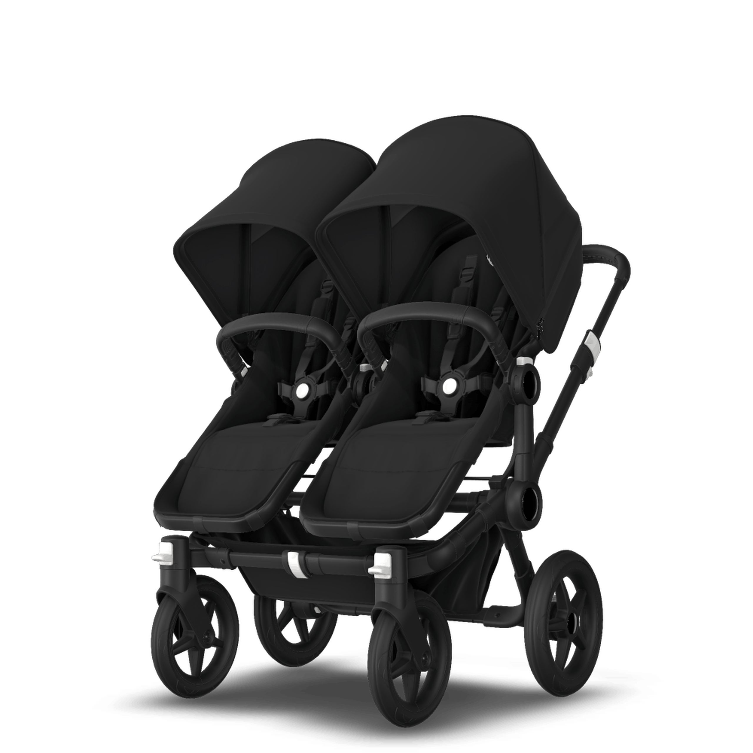 Bugaboo Donkey 3 twin black sun canopy, black seat, black chassis - Thumbnail Slide 3 of 5