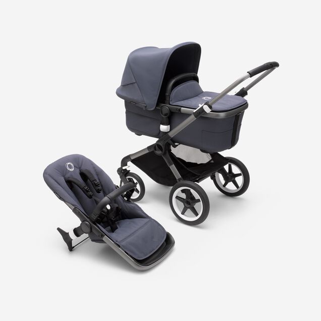 Refurbished Bugaboo Fox 3 complete UK GRAPHITE/STORMY BLUE-STORMY BLUE - Main Image Slide 5 of 7