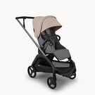 Bugaboo Dragonfly Plus seat stroller graphite base, grey melange fabrics, desert taupe sun canopy