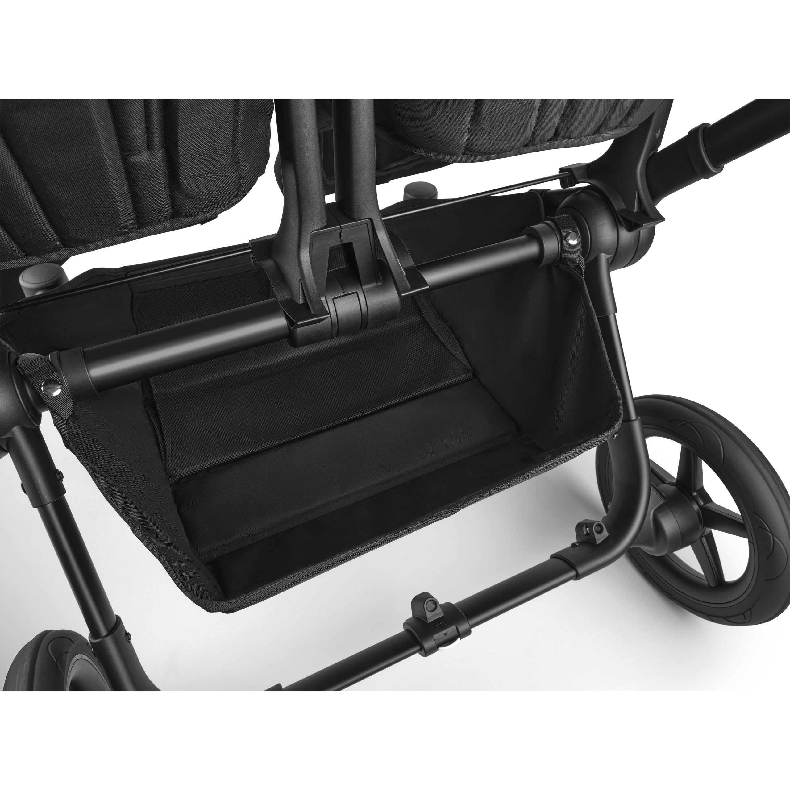 Bugaboo Donkey 5 twin stroller aluminium base, midnight black fabrics, midnight black sun canopy - Thumbnail Slide 4 of 10