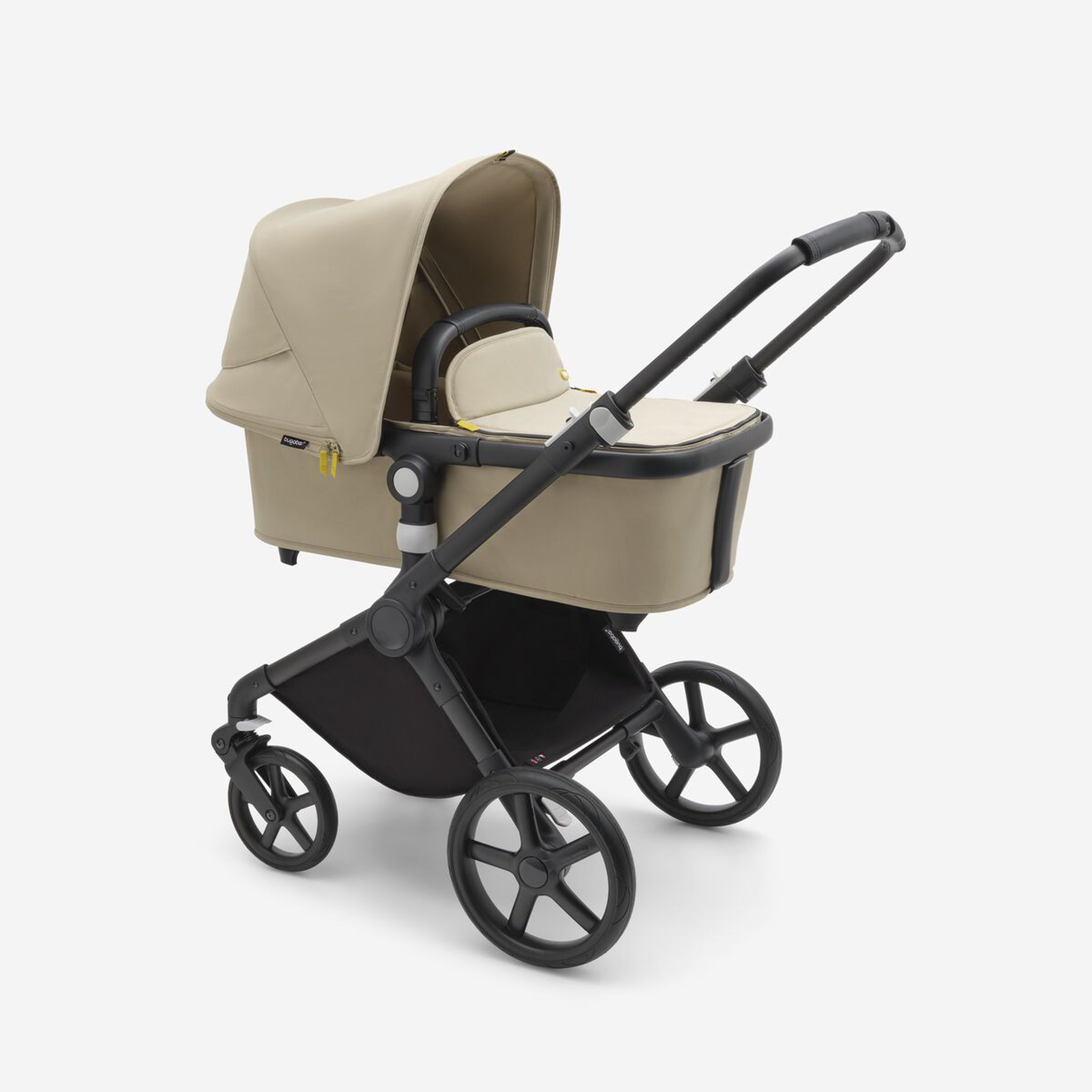 Bugaboo Fox Cub 2-in-1 stroller black base, desert beige fabrics, desert beige sun canopy - Main Modal Image Slide 2 of 13