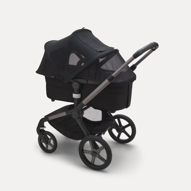 Bugaboo Fox/Cameleon3/Lynx breezy sun canopy v2 MIDNIGHT BLACK - Main Image Slide 3 of 6