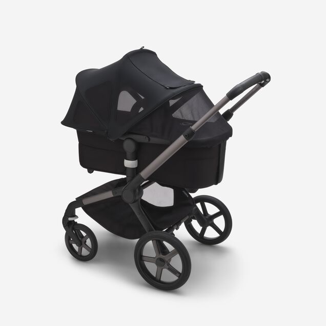 Bugaboo Fox/Cameleon3/Lynx breezy sun canopy v2 MIDNIGHT BLACK - Main Image Slide 3 of 6