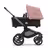 Side view of the Bugaboo Fox 5 carrycot pushchair with graphite chassis, midnight black fabrics and morning pink sun canopy. - Thumbnail Slide 2 of 13
