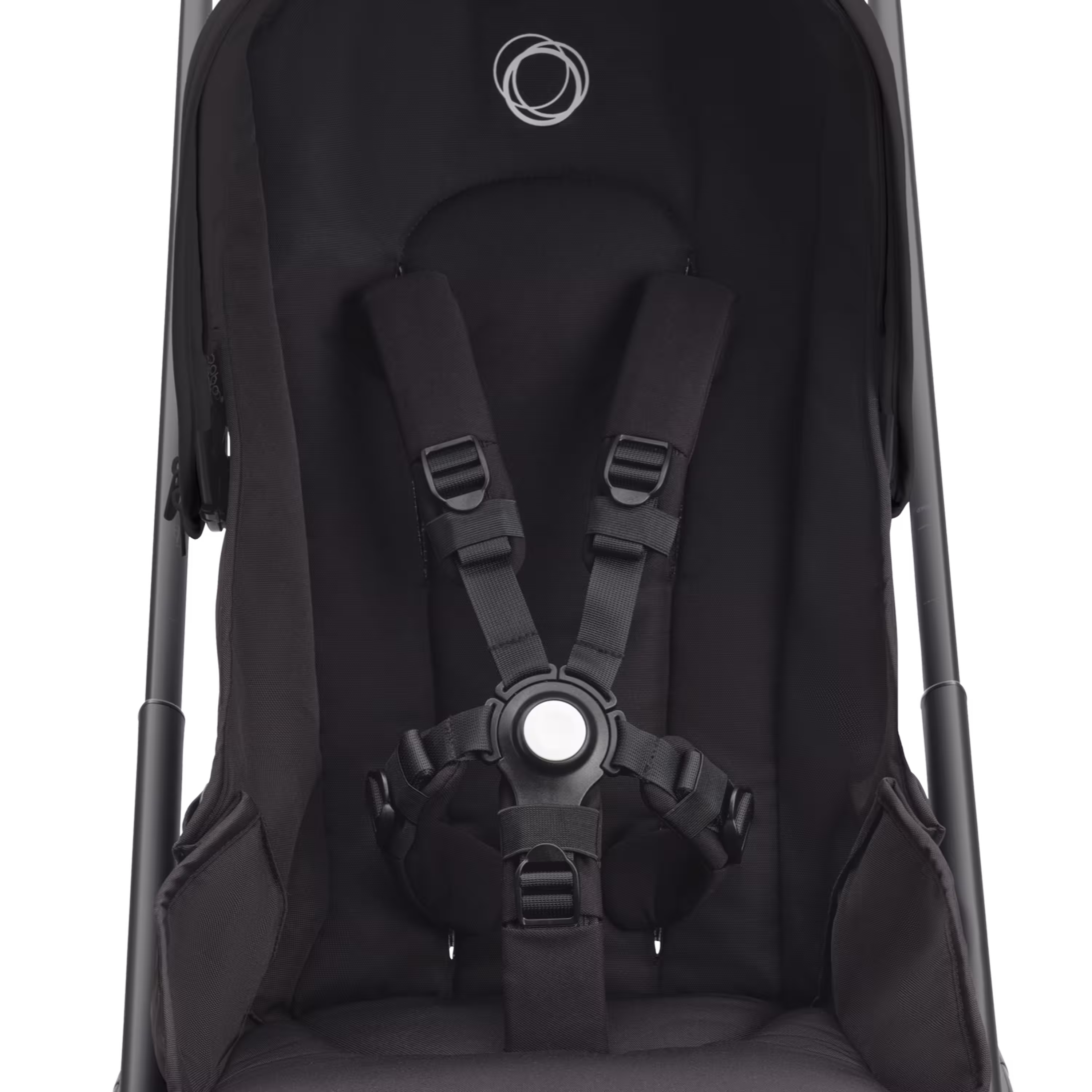 Bugaboo x Konges SlØjd limited edition Dragonfly seat stroller black base, midnight black fabrics, desert taupe melange sun canopy - Main Modal Image Slide 12 of 15