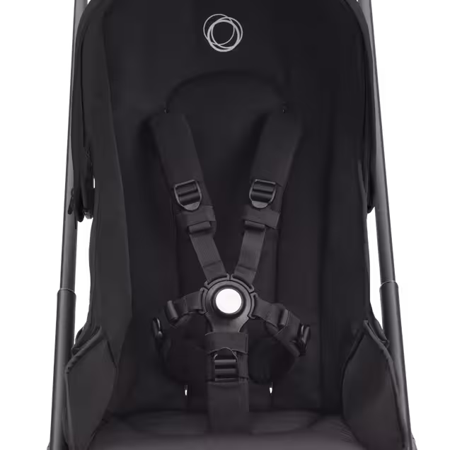 Bugaboo x Konges SlØjd limited edition Dragonfly seat stroller black base, midnight black fabrics, desert taupe melange sun canopy - Main Image Slide 12 of 15
