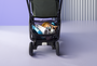 Bugaboo Butterfly seat stroller black base, stormy blue fabrics, stormy blue sun canopy - Thumbnail Modal Image Slide 6 of 14