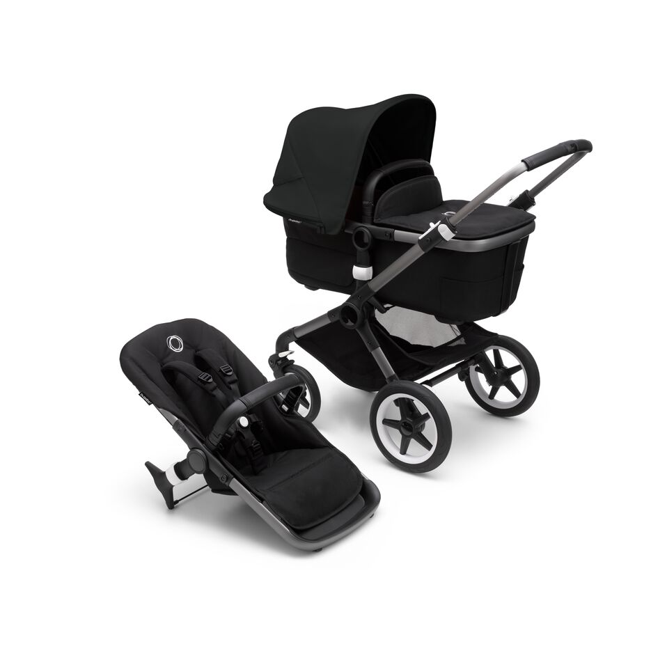 Bugaboo Fox 3 and seat stroller Midnight black sun canopy