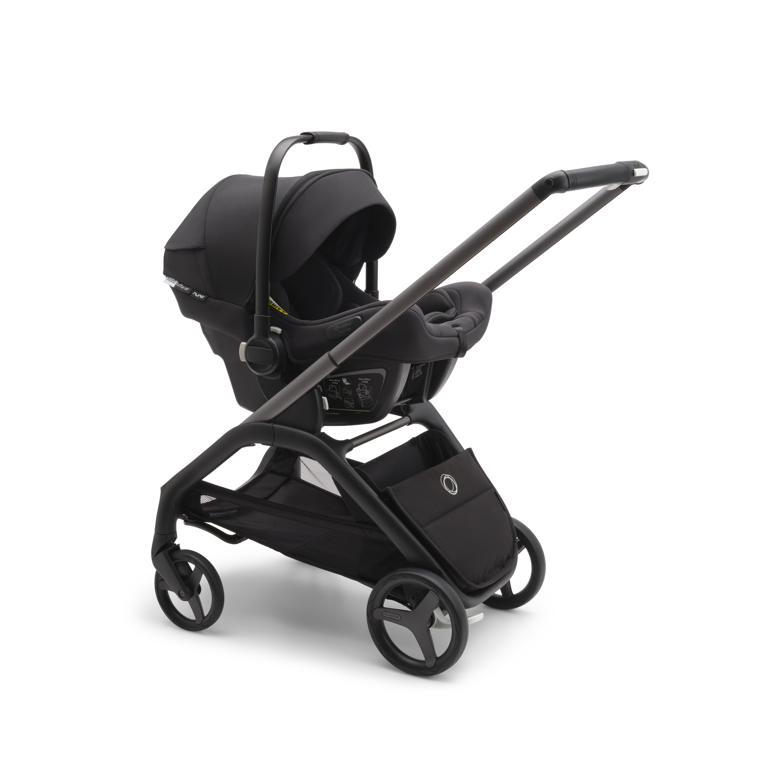 Refurbished Bugaboo Dragonfly 2-in-1 pushchair black base, desert taupe fabrics, desert taupe sun canopy - Thumbnail Slide 9 of 10