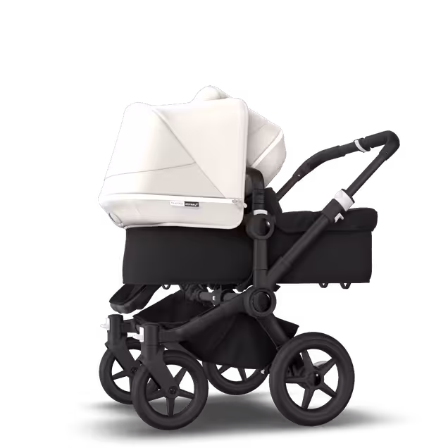 Bugaboo Donkey 3 Duo fresh white sun canopy, black seat, black chassis - Main Image Slide 4 of 6