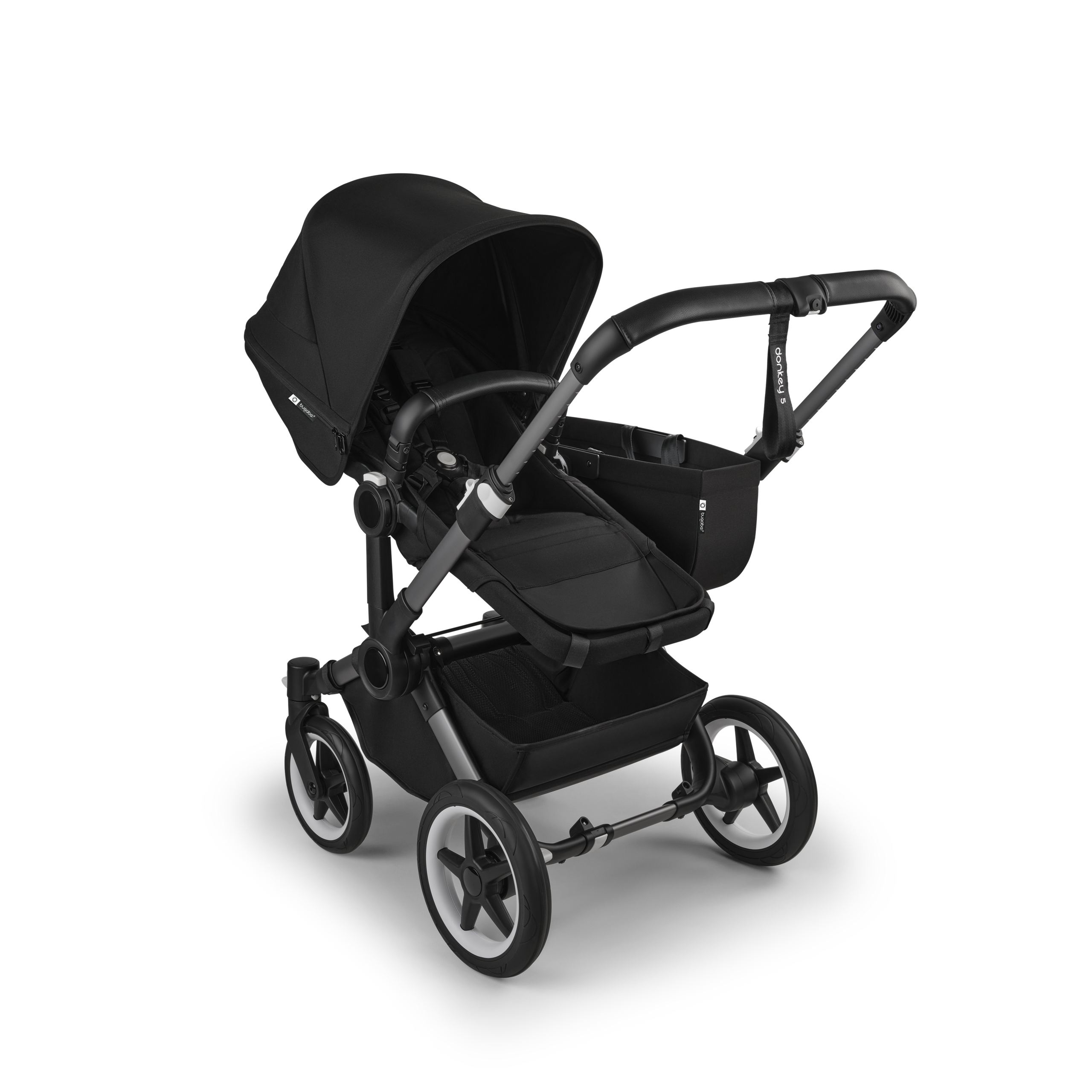 Refurbished Bugaboo Donkey 5 Mono complete GRAPHITE/MIDNIGHT BLACK-MIDNIGHT BLACK - Thumbnail Slide 2 van 9