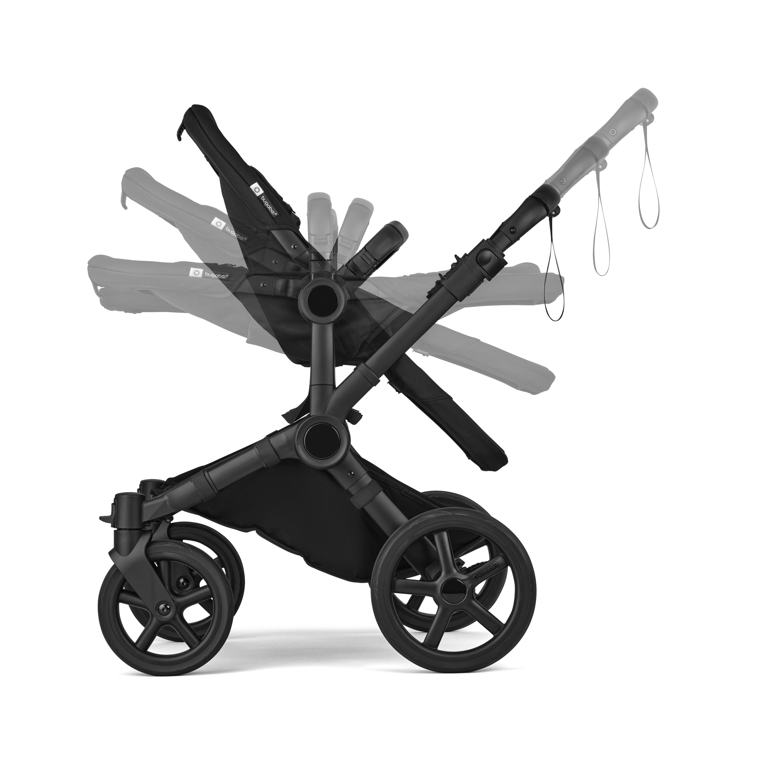 Bugaboo Donkey 6 2-in-1  pushchair black base, heritage black fabrics, heritage black sun canopy - Thumbnail Slide 9 of 10