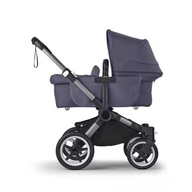 Bugaboo Donkey 5 Mono 2-in-1 stroller graphite base, stormy blue fabrics, stormy blue sun canopy - Main Image Slide 3 of 12