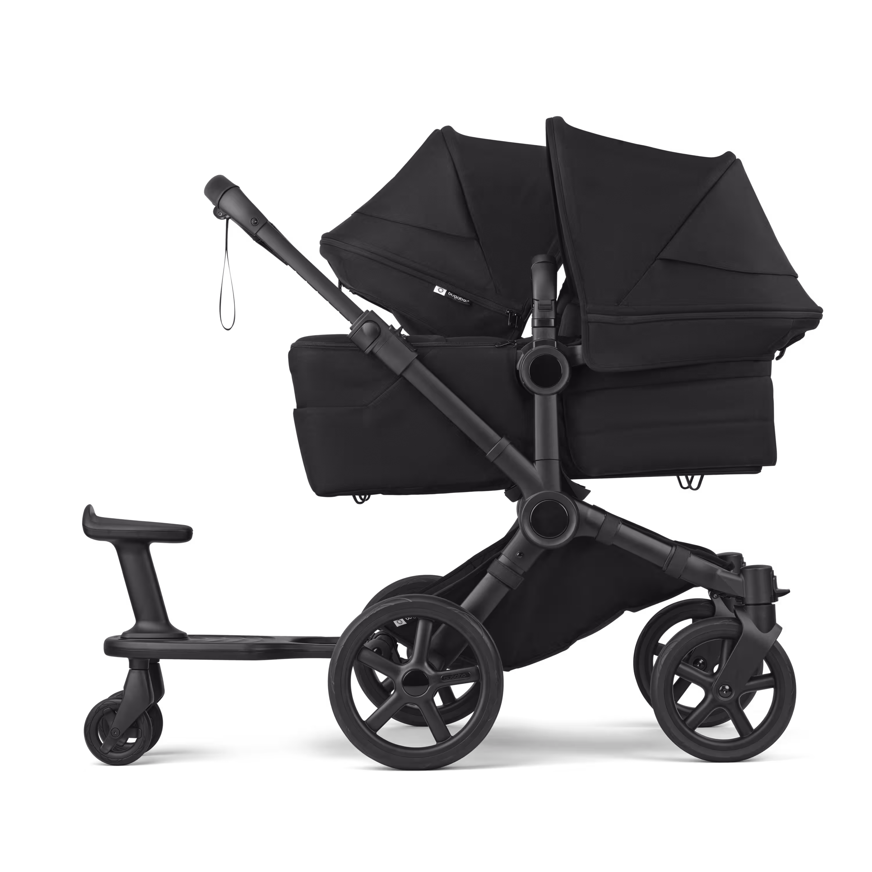 Bugaboo Donkey 6 double stroller black base, moon grey fabrics, moon grey sun canopy - Main Modal Image Slide 9 of 9