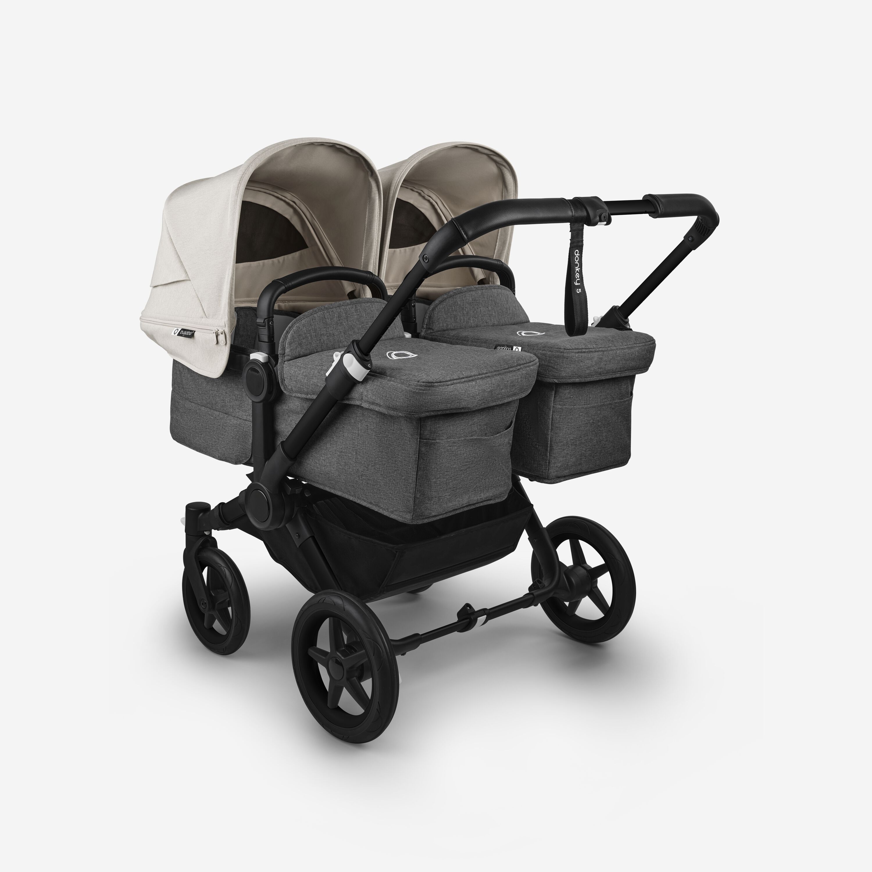 Grey Melange Bugaboo Webshop Bugaboo Donkey Twin Pram Misty White