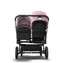 Bugaboo Donkey 3 Duo seat and bassinet stroller soft pink sun canopy, black fabrics, black base - Thumbnail Modal Image Slide 3 of 5