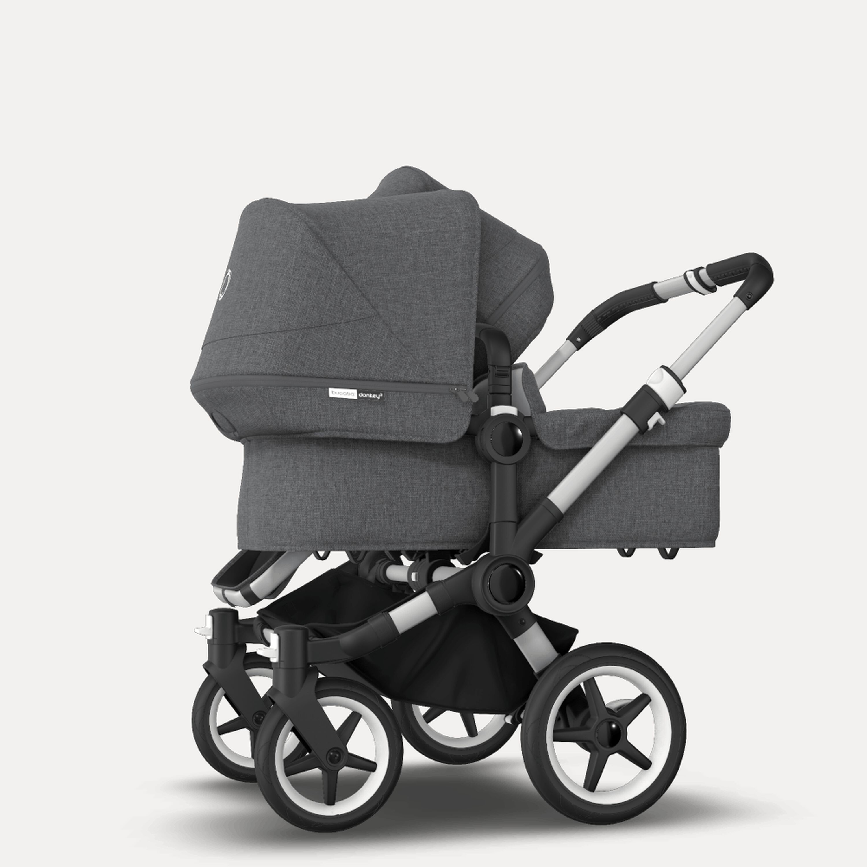 Refurbished Bugaboo Donkey3 duo compl UK ALU/GREY MELANGE-GREY MELANGE - Main Modal Image Slide 1 of 5