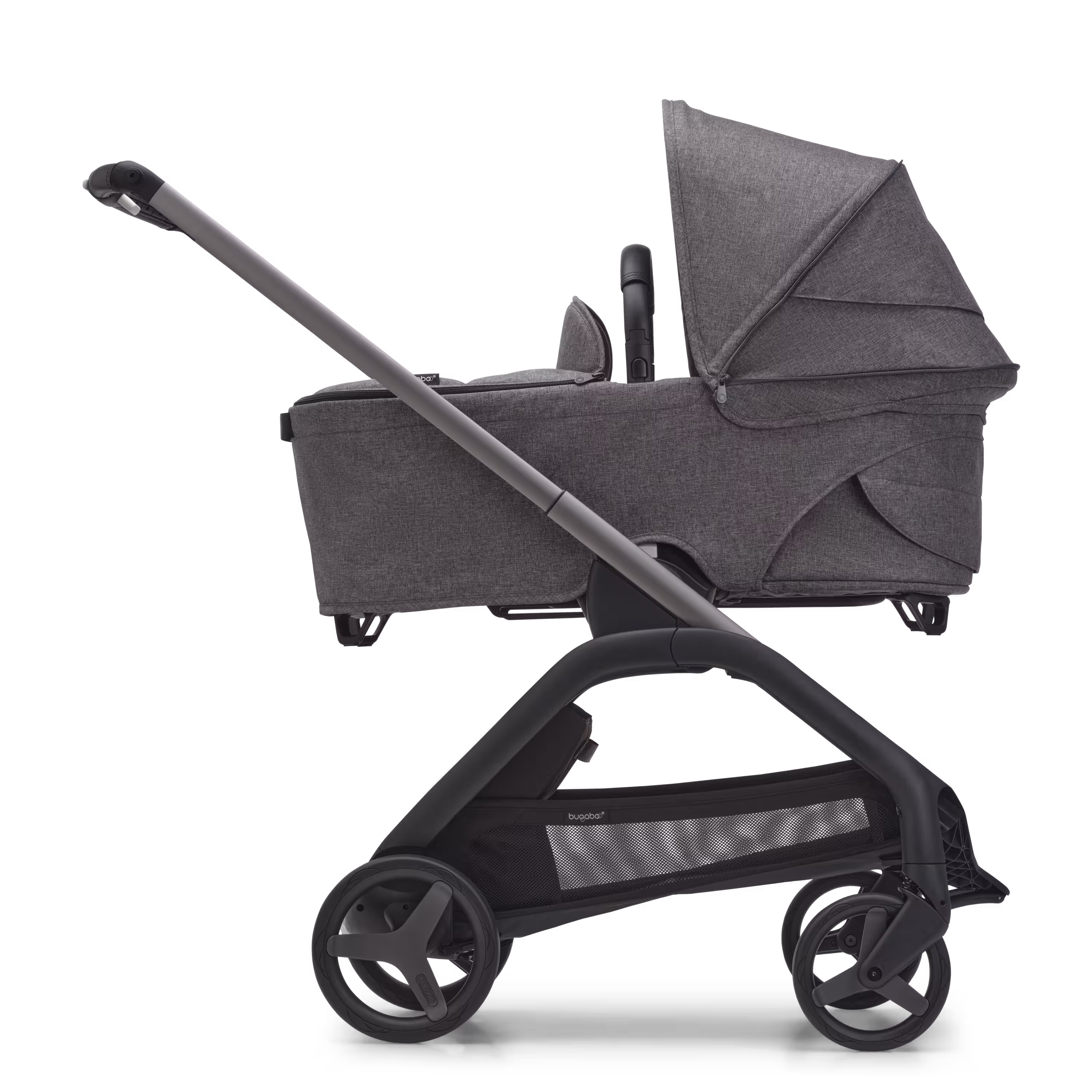 Bugaboo Dragonfly seat/bassinet complete US GRAPHITE/GREY MELANGE-GREY MELANGE - Main Modal Image Slide 2 of 10