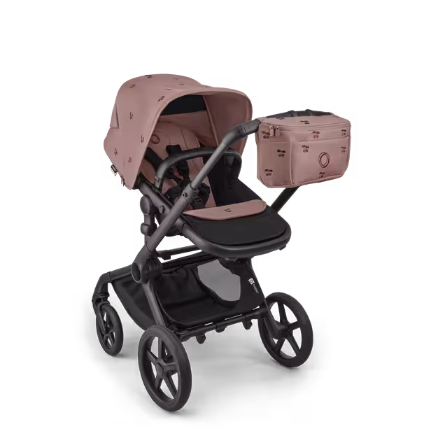 Bugaboo x Konges SlØjd limited edition Fox 5 Renew 2-in-1 stroller black base, heritage black fabrics, dusty pink sun canopy - Main Image Slide 12 of 12