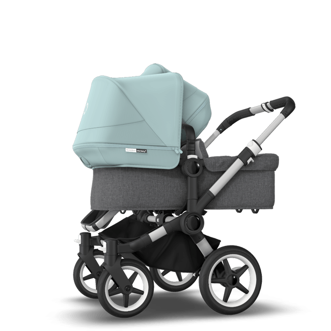 Bugaboo Donkey 3 Duo kinderwagen met wieg en stoel vapor blue sun