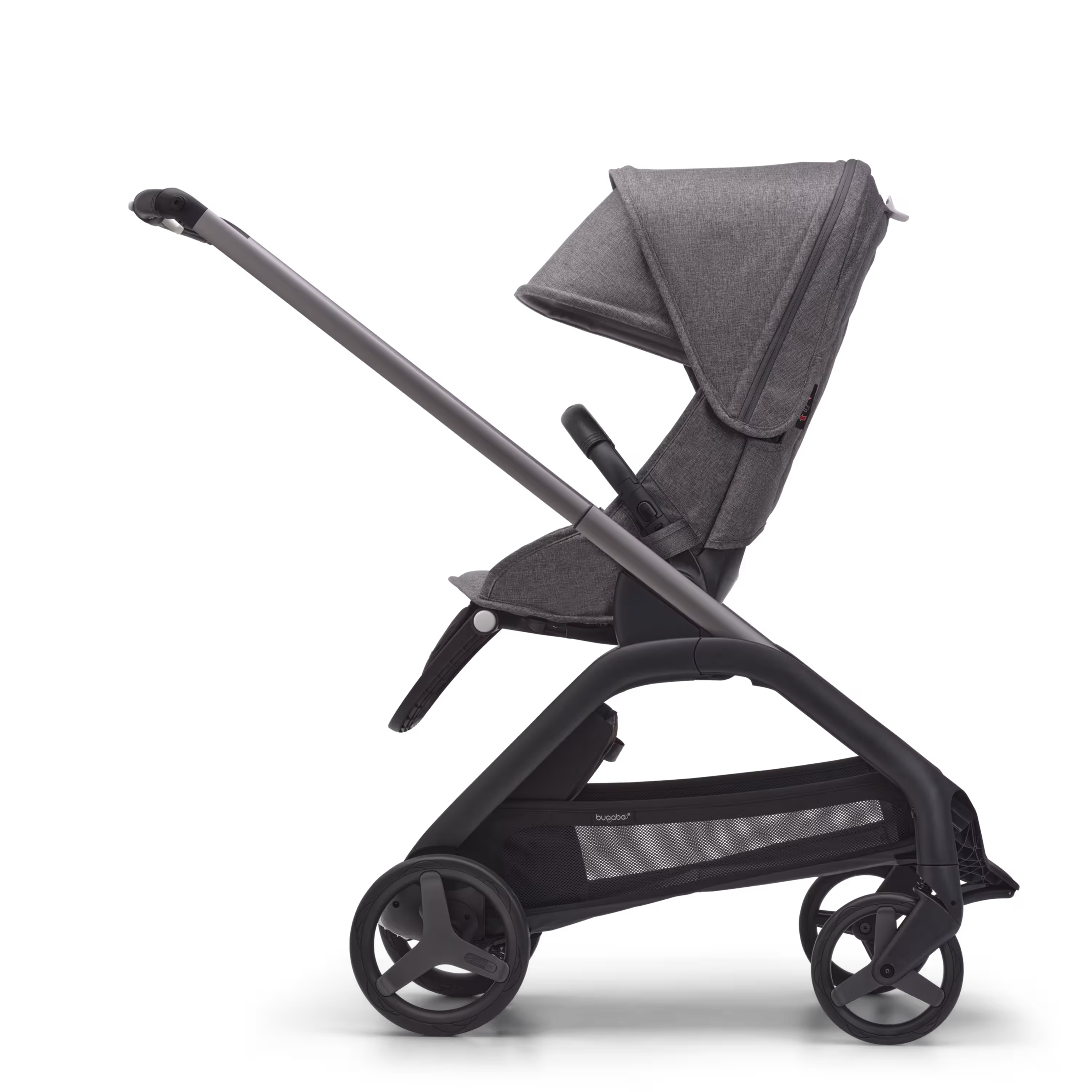 Refurbished Bugaboo Dragonfly 2-in-1 stroller graphite base, grey melange  fabrics, grey melange  sun canopy - Main Modal Image Slide 2 of 10