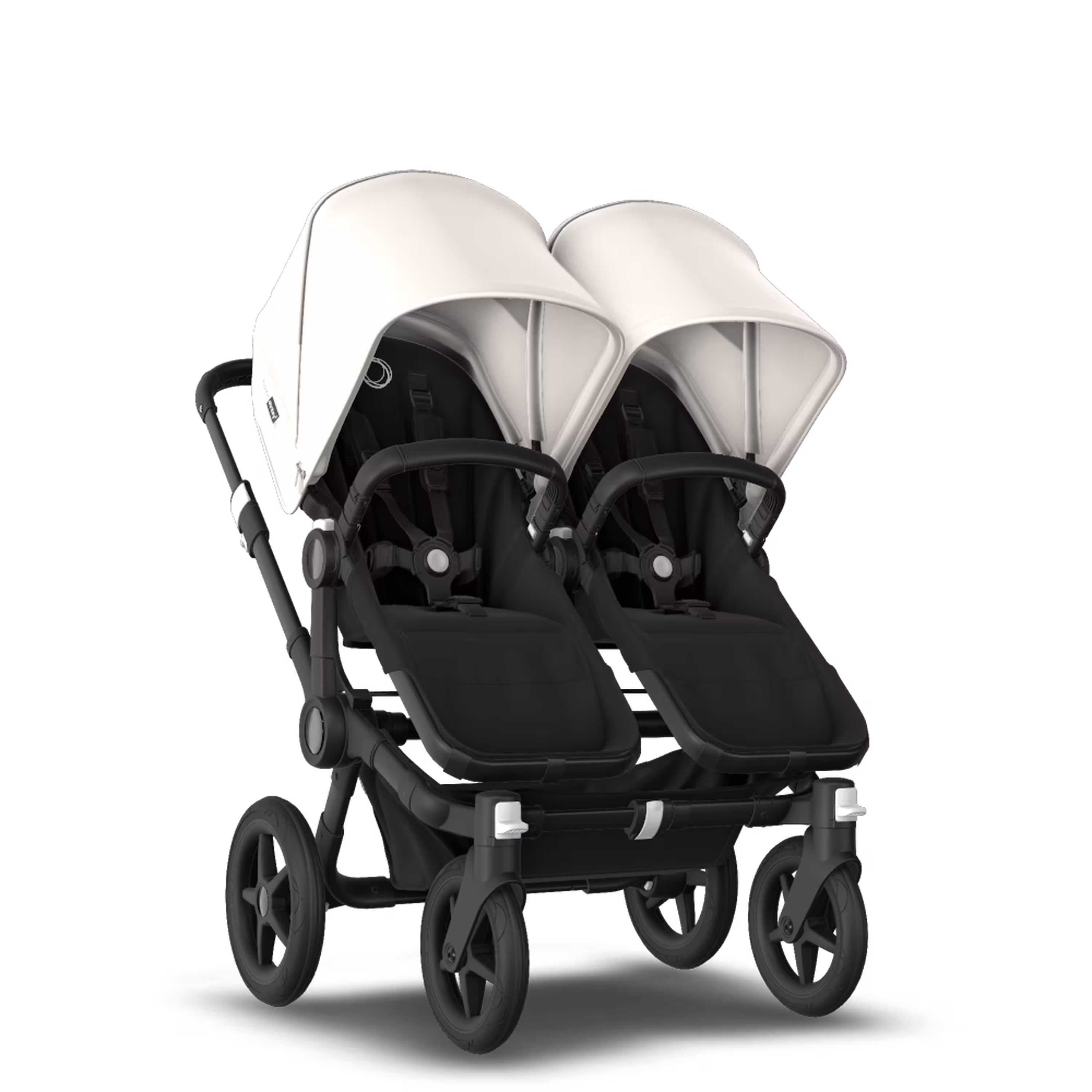 Bugaboo Donkey 3 Twin fresh white sun canopy, black seat, black chassis - Main Modal Image Slide 1 of 6