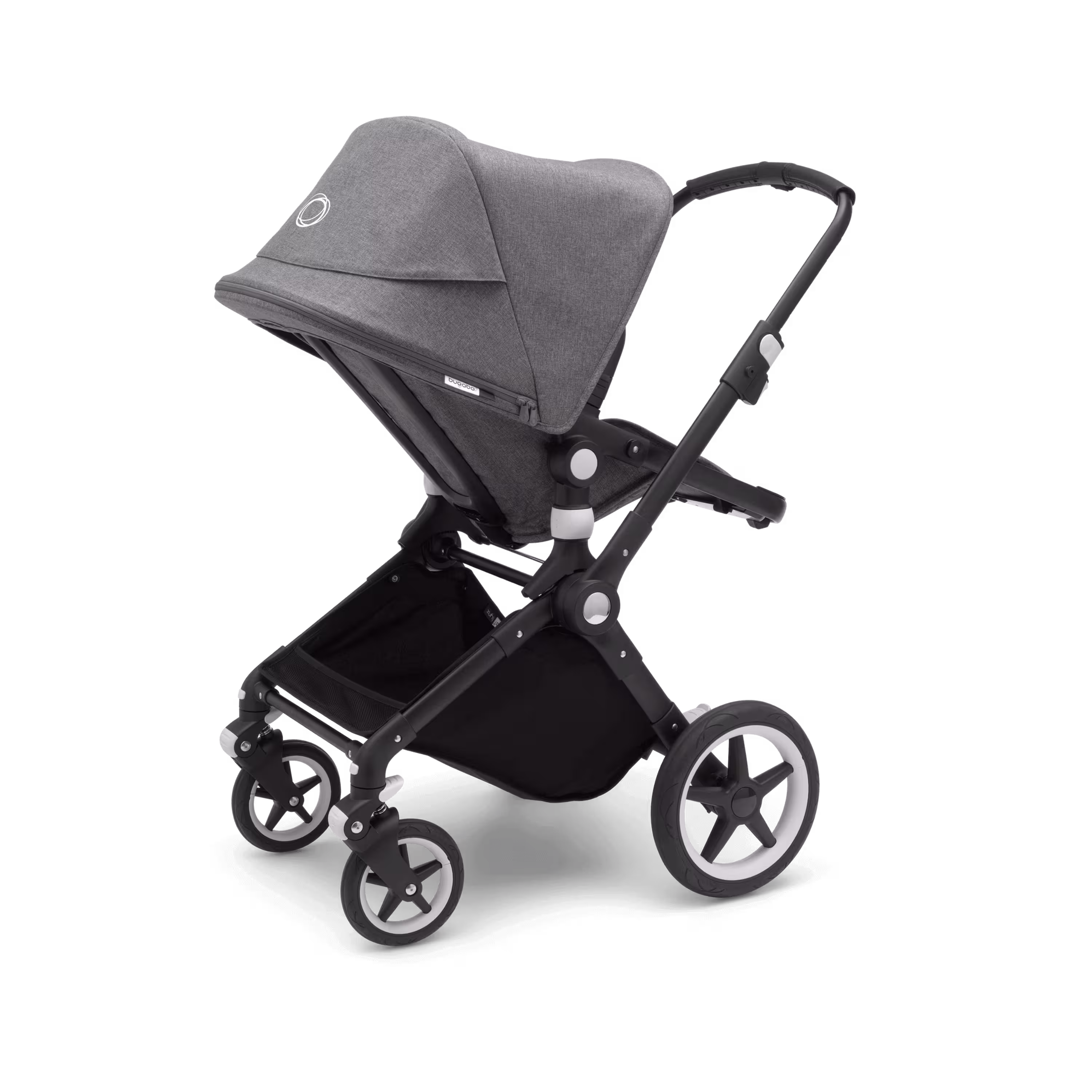 Bugaboo Lynx bassinet and seat stroller grey melange sun canopy, grey melange fabrics, black base - Main Modal Image Slide 4 of 10