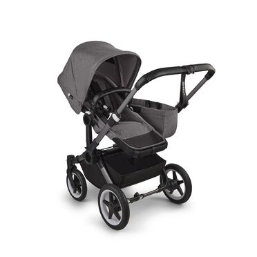 Bugaboo Donkey 5 Mono 2-in-1 stroller graphite base, grey mélange fabrics, grey mélange sun canopy - view 2