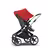 Bugaboo Fox 2 seat and carrycot pushchair red sun canopy, grey melange fabrics, aluminium base - Thumbnail Slide 6 of 10