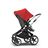 Bugaboo Fox 2 seat and carrycot pushchair red sun canopy, grey melange fabrics, aluminium base - Thumbnail Slide 6 of 10