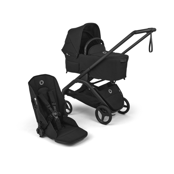 Bugaboo Dragonfly Plus 2-in-1 stroller black base, heritage black fabrics, heritage black sun canopy