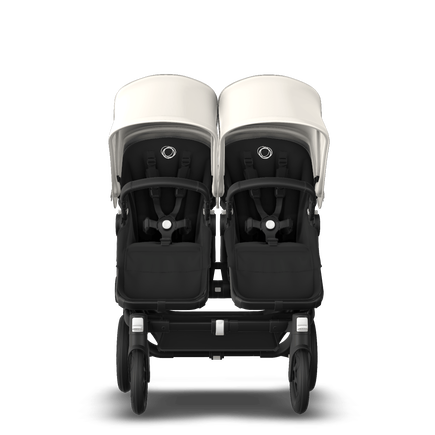 Bugaboo Donkey 3 Twin fresh white sun canopy, black seat, black chassis - view 2