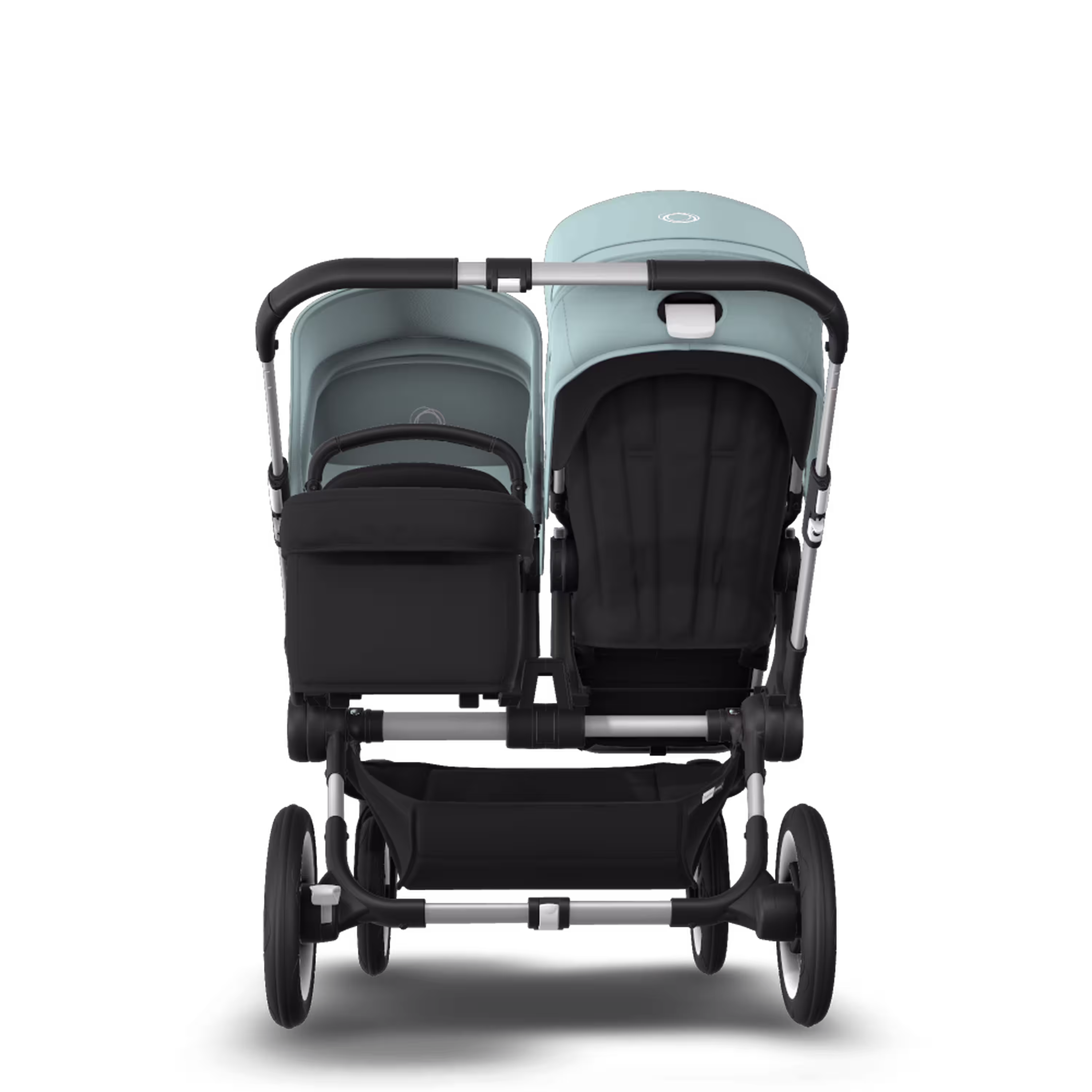 Bugaboo Donkey 3 Duo seat and bassinet stroller vapor blue sun canopy, black fabrics, aluminium base - Main Modal Image Slide 3 van 5