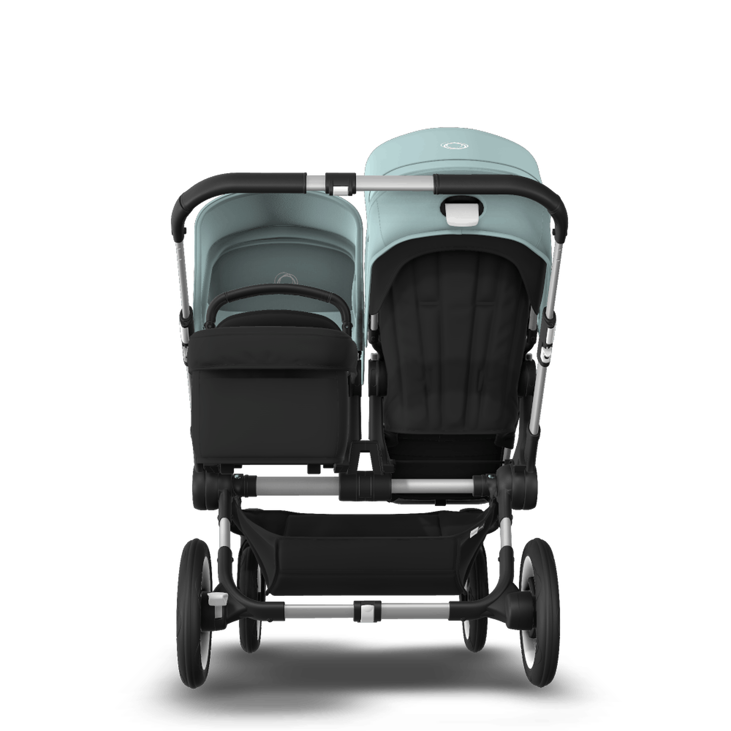 Bugaboo Donkey 3 Duo seat and bassinet stroller vapor blue sun canopy, black fabrics, aluminium base - Thumbnail Slide 3 of 5
