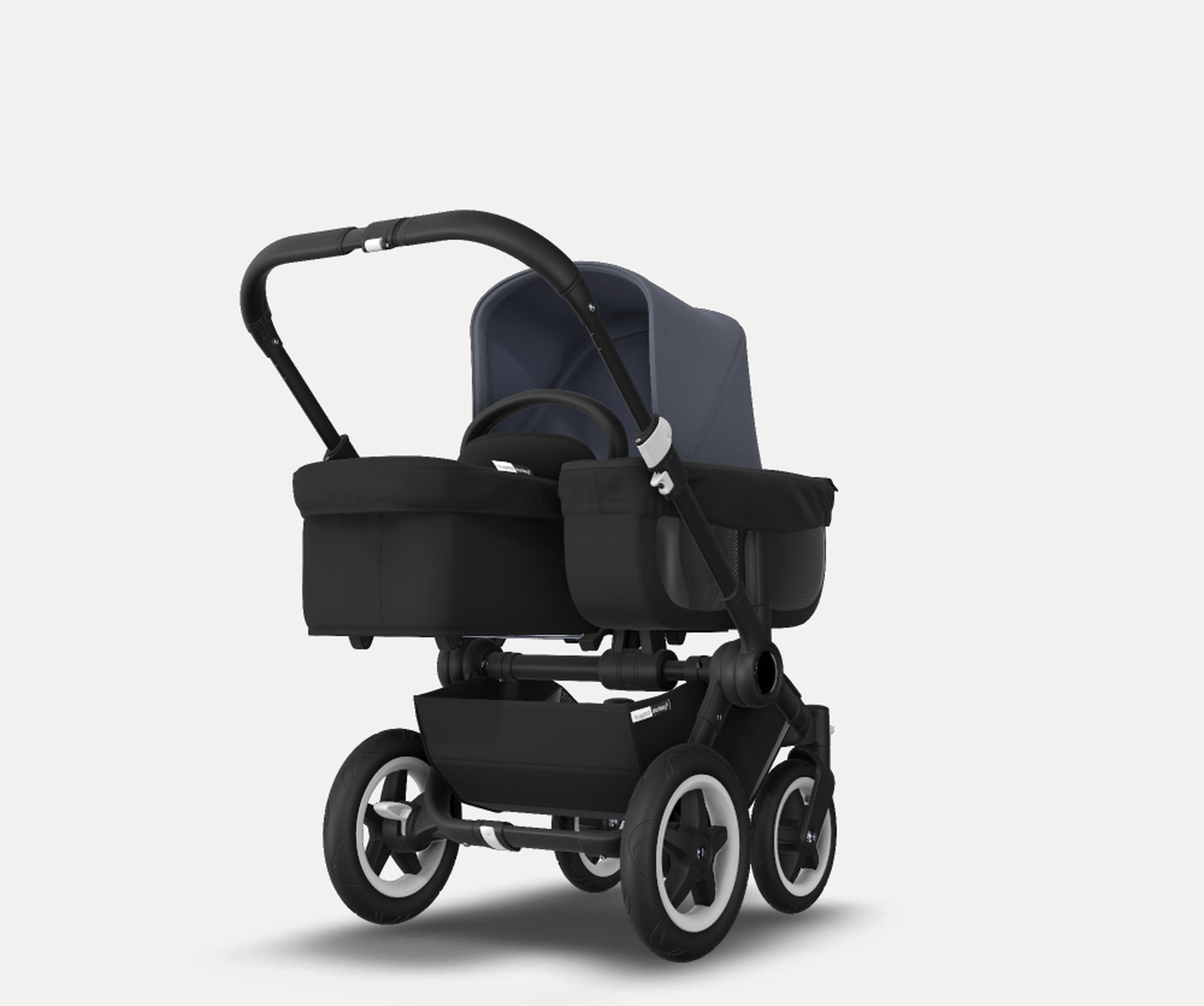 US - D2M stroller bundle, black, black, steel blue - Main Modal Image Slide 2 of 4