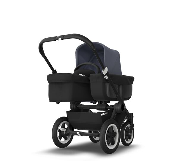 US - D2M stroller bundle, black, black, steel blue - Main Image Slide 2 of 4