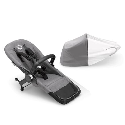 PP Bugaboo Donkey 5 Duo extension set GREY MÉLANGE - view 1