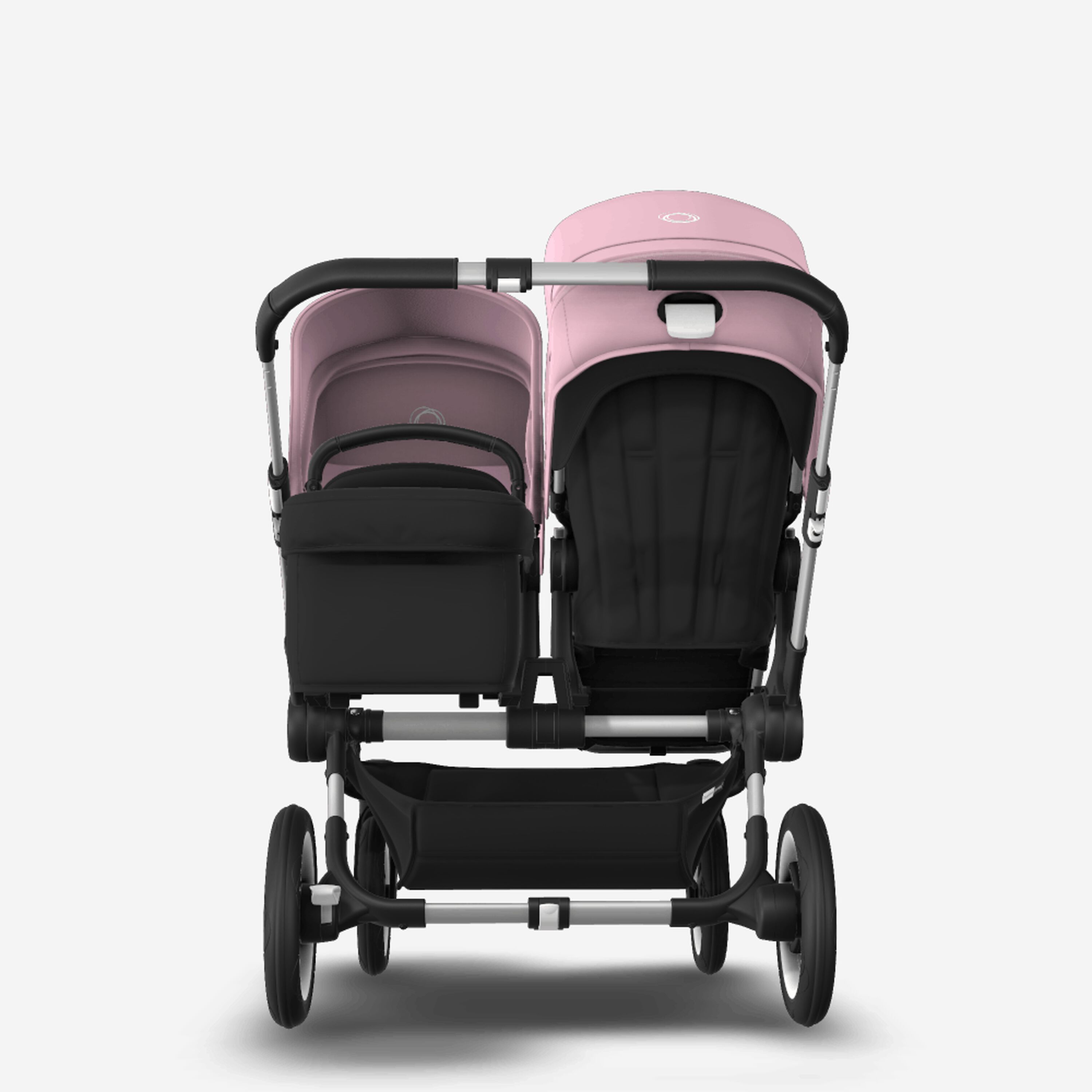 Bugaboo Donkey 3 Duo seat and bassinet stroller soft pink sun canopy, black fabrics, aluminium base - Main Modal Image Slide 3 of 5